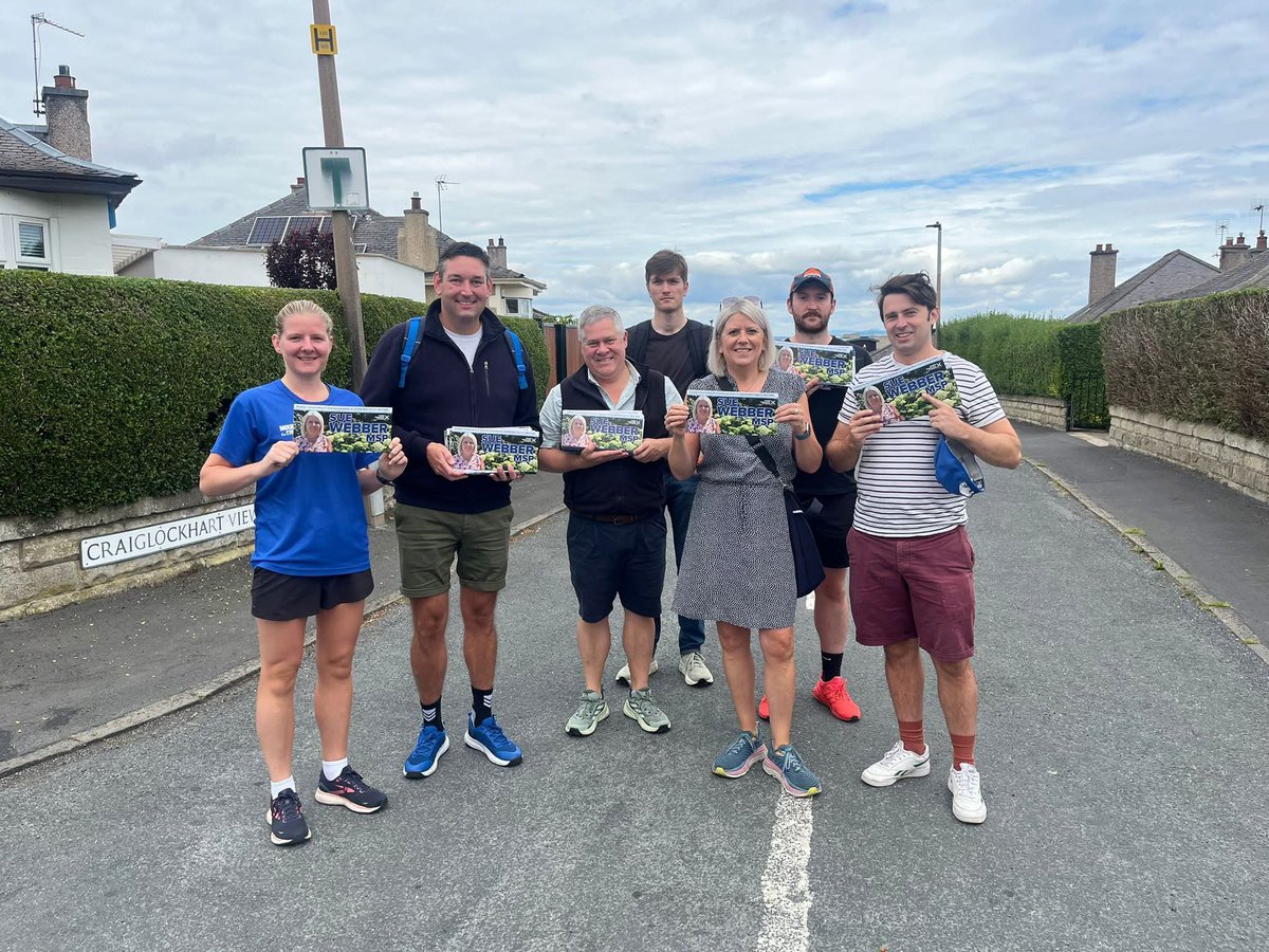It was hot 🔥 this afternoon as we did newsletter deliveries across Edinburgh South Western: Craiglockhart and Currie today! 

Thanks to everyone that popped out  or stopped what they were doing to have a quick chat.

It was lovely to meet you!