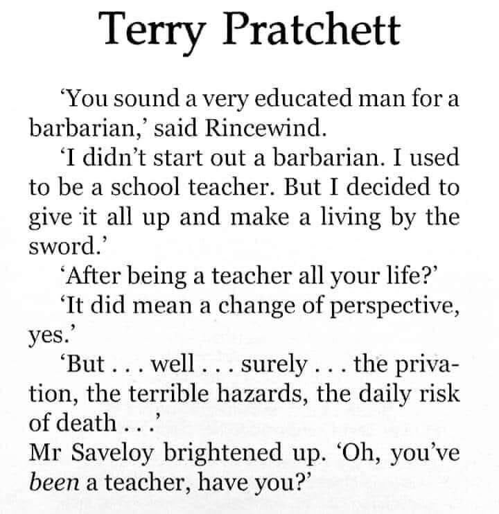 Love this extract from the legend that is.