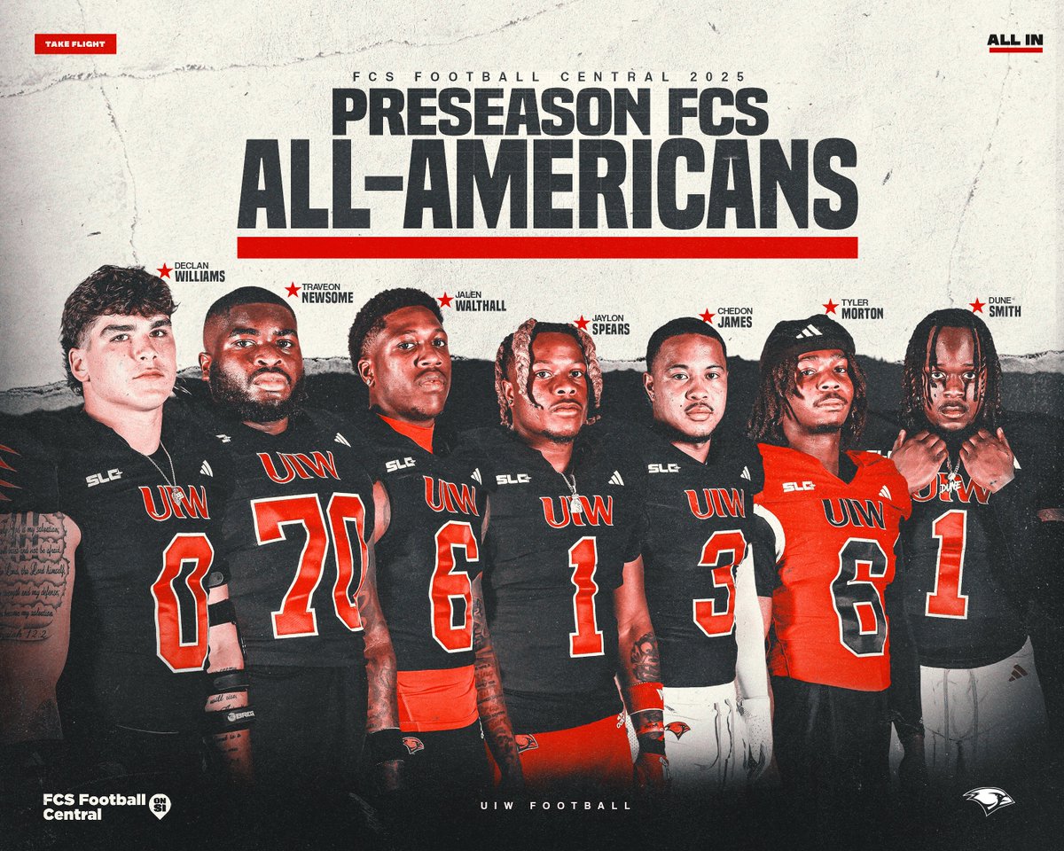 UIW Football (@uiwfootball) on Twitter photo Just the beginningโญ๏ธ
Congrats to our 7๏ธโฃ Preseason All-Americans!
#TheWord | #NORTH Just the beginningโญ๏ธ
Congrats to our 7๏ธโฃ Preseason All-Americans!
#TheWord | #NORTH