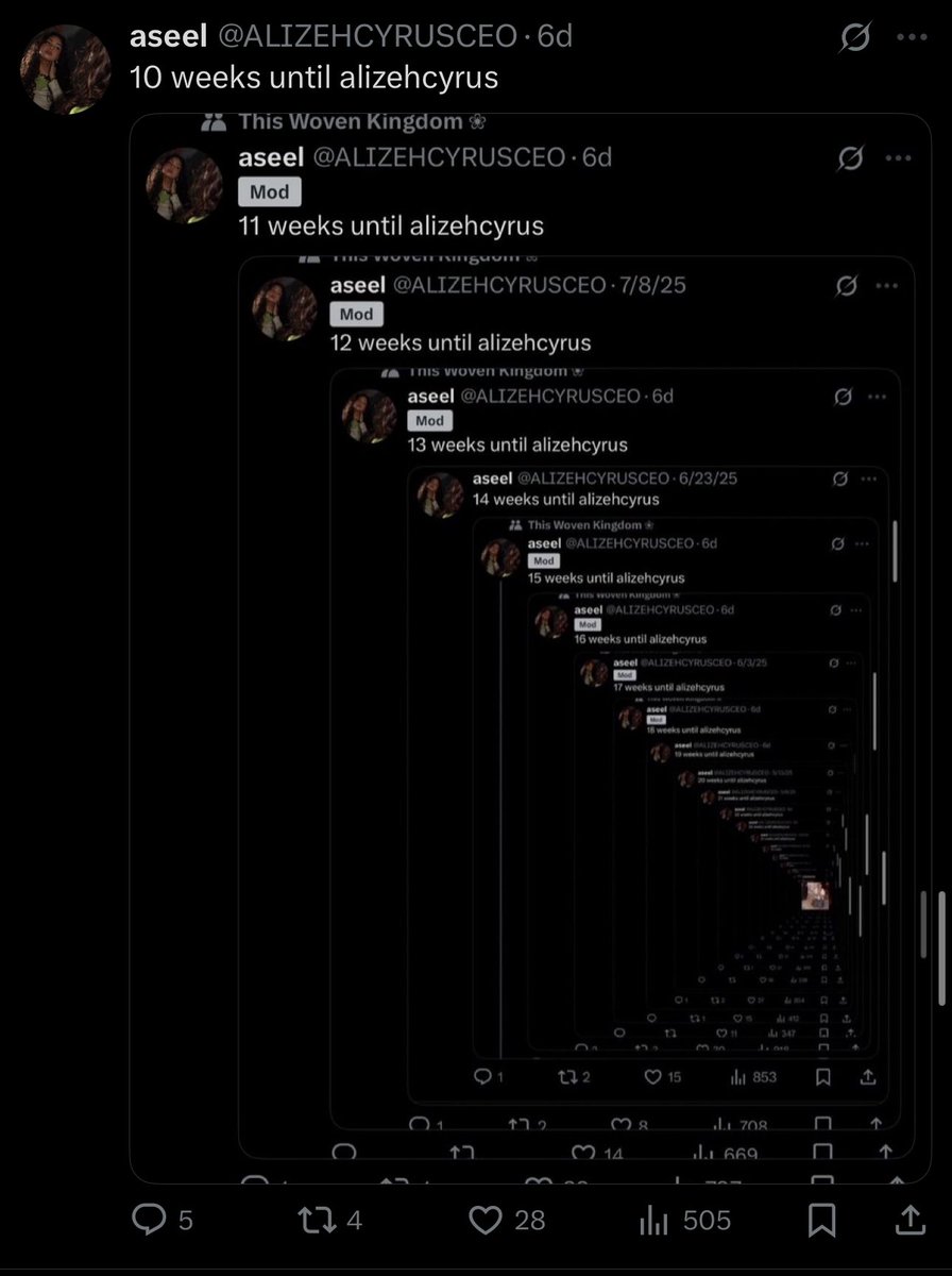 9 weeks until alizehcyrus