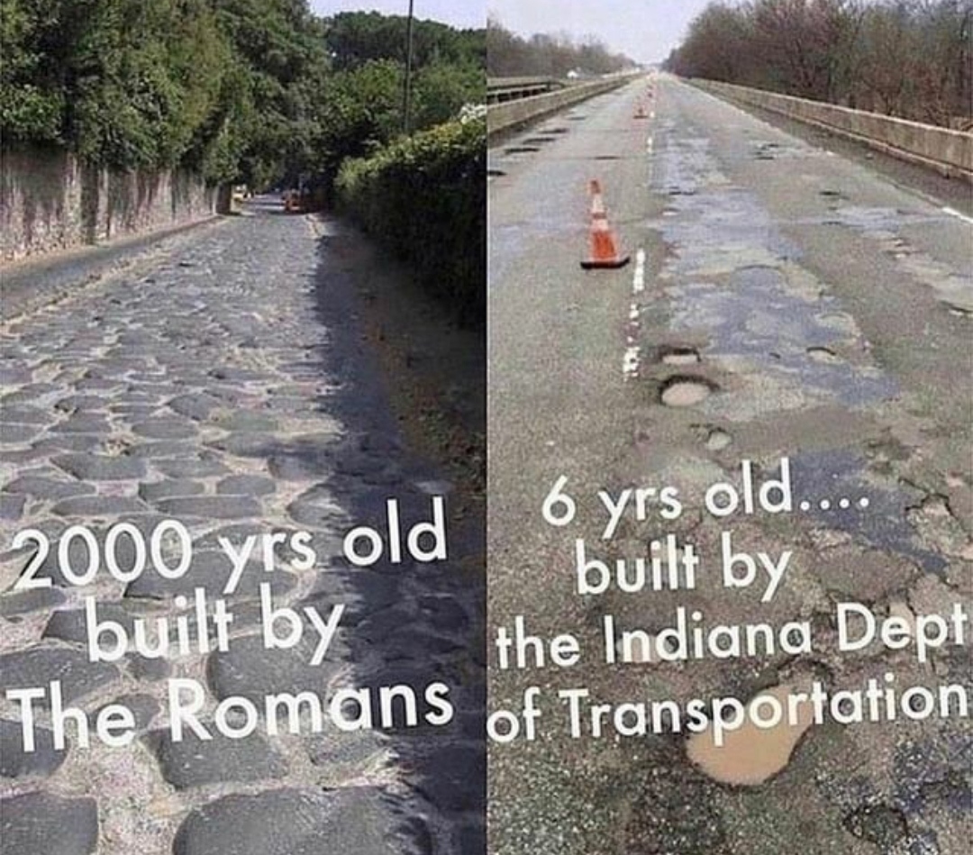 I wonder if that Roman road can handle an 18-wheeler?