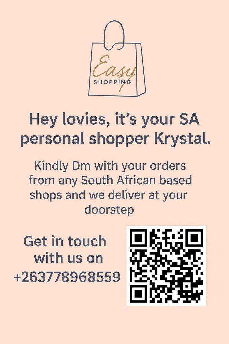 Hey guys please support my small hustle 🤗I charge 25% of your total bill 
Transport is $3
Anything less than 2kg is free and above is R20/kg
Orders less than R1000 are a fixed R100
Delivery is 2-5 days or less