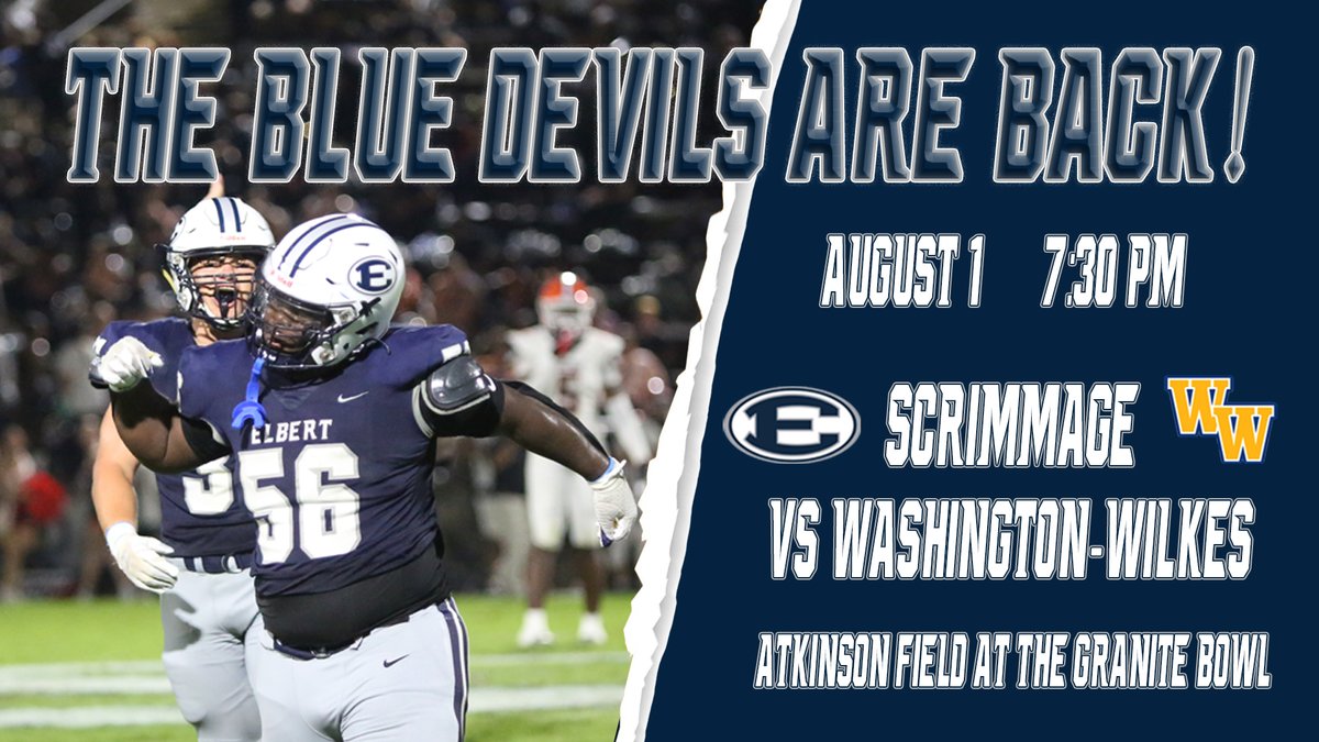 🏈SCRIMMAGE VS WASHINGTON-WILKES
🗓️FRIDAY, AUGUST 1
🕢7:30 PM
🎟️ONLY DIGITAL TICKETS; NO CASH $8 (plus service fee) - gofan.co/event/3857049?…
📌ATKINSON FIELD AT THE GRANITE BOWL

Only GHSA passes and employees of ECSD can use Pass Gate for the scrimmage.