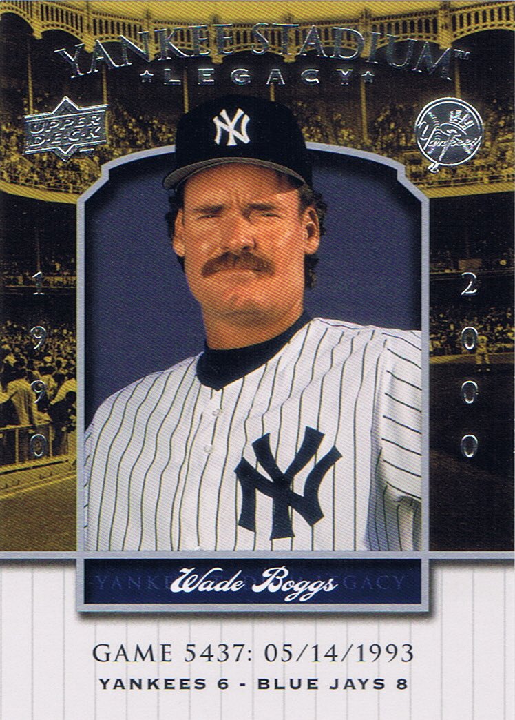 WadeBoggsFan (@boggsfan) on Twitter photo Wade Boggs <a href="/ChickenMan3010/">Wade Boggs</a> Card of the Day - 2008 Upper Deck Yankee Stadium Legacy Collection 5437 #wadeboggs #yankees Wade Boggs <a href="/ChickenMan3010/">Wade Boggs</a> Card of the Day - 2008 Upper Deck Yankee Stadium Legacy Collection 5437 #wadeboggs #yankees