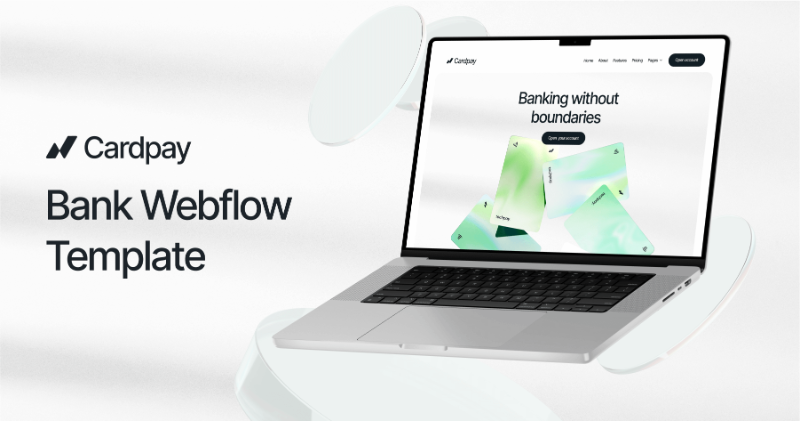 Meet Cardpay, our new Fintech Webflow Template! ✨ With a clean, minimal design and soft gradient touches, it’s perfect for modern financial brands that want a professional look. brixtemplates.com