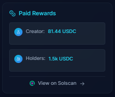 bag_solana's tweet photo. The new @revshare_app update makes it simple to compare reward payouts for holders versus devs. For example, compare $BAG and $STONKS, both launched on RevShare today. The contrast is pretty stark.

How does your reward token compare to $BAG? https://t.co/F21HZc4Mgg