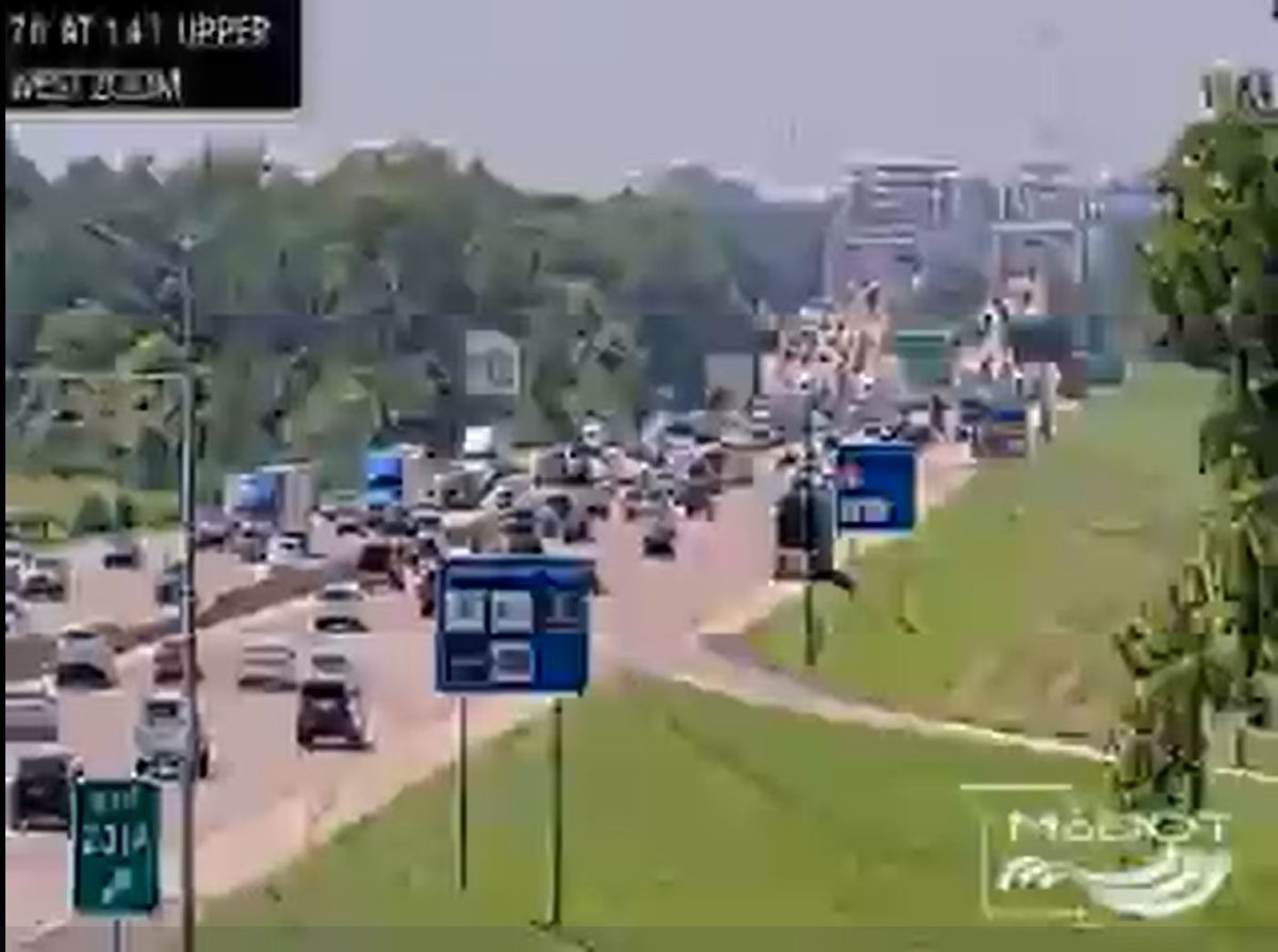BREAKING: Police pursuit Ending EB 70 East of the Blanchette Bridge. Car was spiked and lost control Police now checking for other accidents as result of incident <a href="/kmoxnews/">KMOX St. Louis News</a>