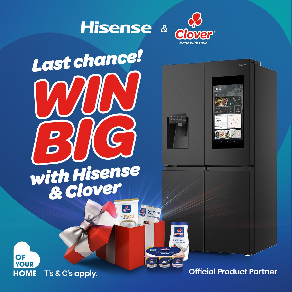 STOP what you’re doing 🛑

Your next snack could unlock amazing Hisense Kitchen appliances!

🎯 Buy your fave Clover treats in-store
✍️ Write your name &amp; cell number on the till slip
📮 Drop it in the entry box right there in-store
🎉 BOOM — you’re in the draw to WIN appliances