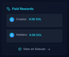 bag_solana's tweet photo. The new @revshare_app update makes it simple to compare reward payouts for holders versus devs. For example, compare $BAG and $STONKS, both launched on RevShare today. The contrast is pretty stark.

How does your reward token compare to $BAG? https://t.co/F21HZc4Mgg