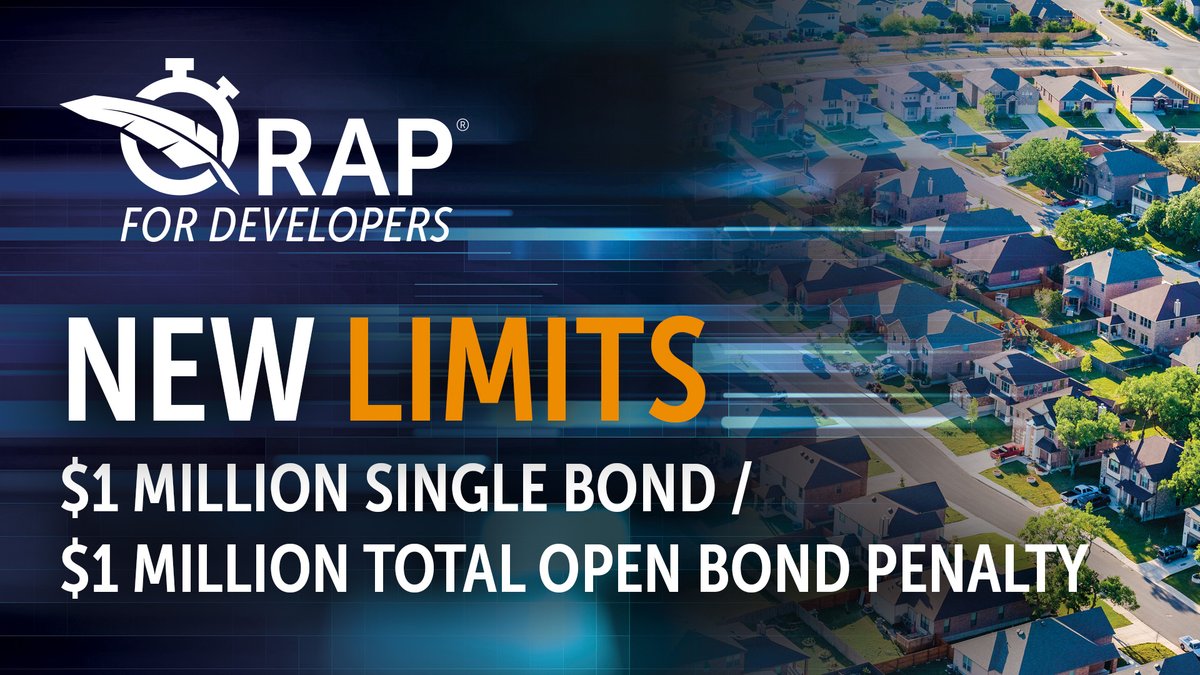 Rapid Access Program (RAP) for Developers limits have expanded!

With credit-only underwriting &amp; automated approvals, developers can keep their projects moving forward at the speed they need

ow.ly/Hc3r50Wwmyu