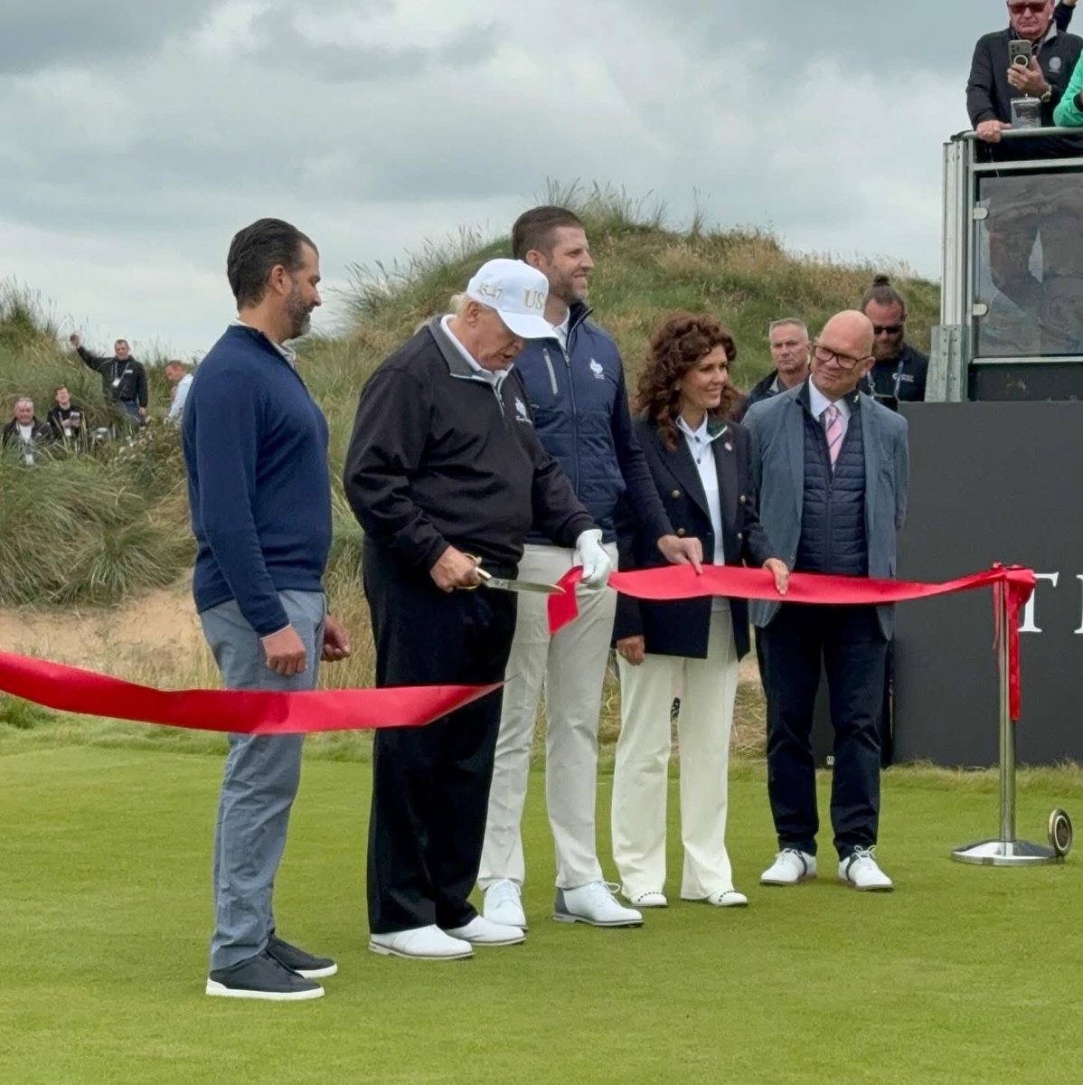 Lara Trump (@laraleatrump) on Twitter photo CONGRATULATIONS to @erictrump and the <a href="/TrumpScotland/">Trump International, Scotland</a> team on the opening of their new course — truly the greatest 36 holes in golf!!! ⛳️ 🏴 CONGRATULATIONS to @erictrump and the <a href="/TrumpScotland/">Trump International, Scotland</a> team on the opening of their new course — truly the greatest 36 holes in golf!!! ⛳️ 🏴