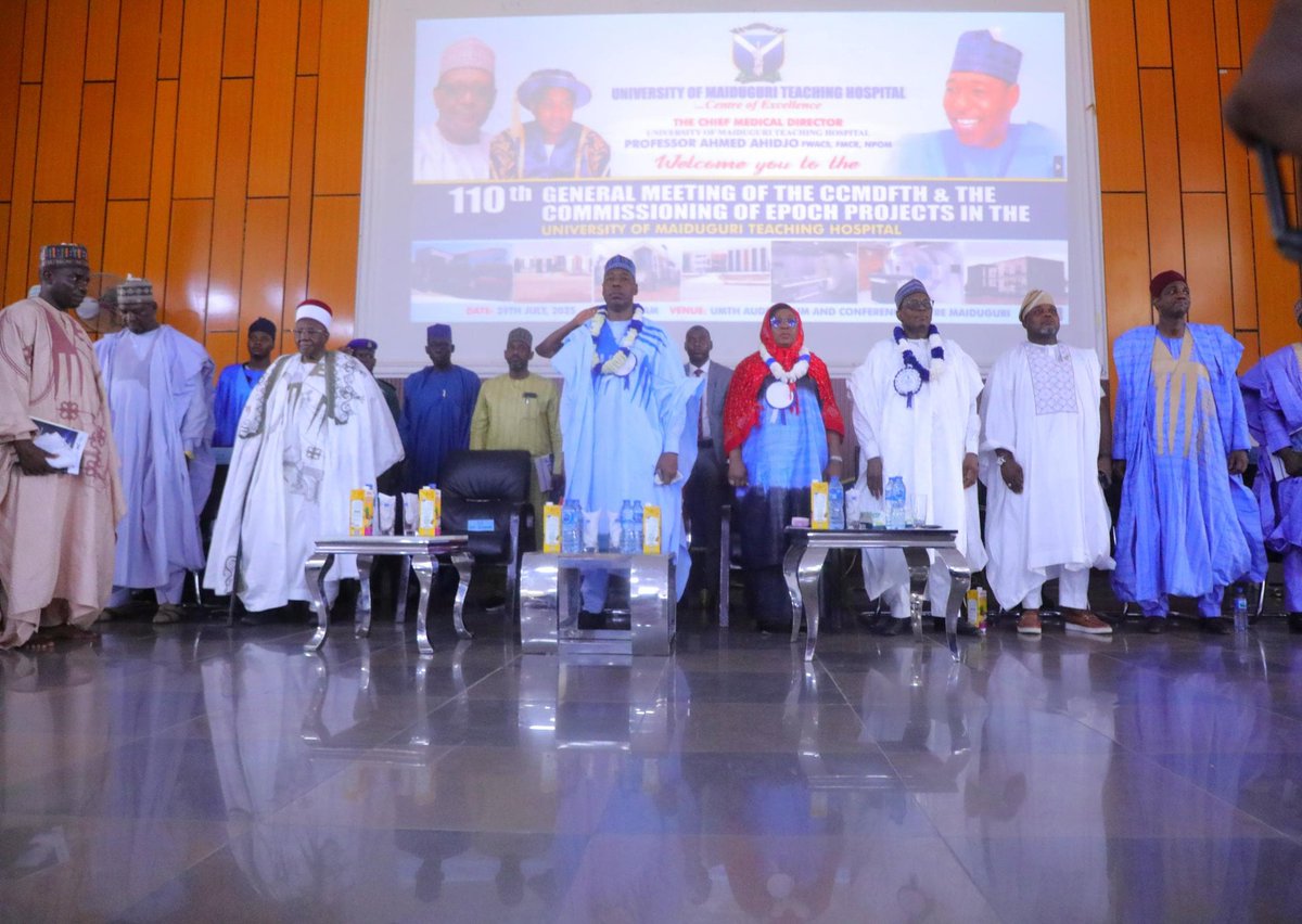 dauda_iliya's tweet photo. Zulum announces N1 Billion support to UMTH for Kidney Transplant

@BornoGovt State Governor, Professor Babagana Umara @Zulum, has announced a N1 billion financial support package for the University of Maiduguri Teaching Hospital (UMTH) to facilitate kidney transplants for underprivileged patients from the state.  

Demonstrating immediate commitment, Governor Zulum authorised an initial deposit of N250 million to cover transplants for 50 indigent patients.  

The governor made the announcement during the 110th General Meeting of the Committee of Chief Medical Directors and Medical Directors of Federal Tertiary Institutions in Nigeria, alongside the commissioning of epoch-making projects at UMTH.  

He confirmed that the remaining N750 million would be disbursed in three instalments.  

"I am pleased to announce that Borno State government will deposit the sum of N250 million to support the kidney transplant of 50 patients. I am ready to contribute N1 billion as government’s contribution towards supporting the less privileged indigenes of the State ," Zulum stated.  
"The Borno State government, therefore, pledges to support this initiative and is ready to provide all the partnership required to sustain the provision of kidney transplant to less privileged patients at UMTH. This is only the beginning—I promise to do even more," he added.  

Governor Zulum commended UMTH for its strides in specialised healthcare, particularly its recent successful kidney transplants.  

"I was told both the patients and donors are doing very well. Indeed, this is a landmark achievement and a great relieve to patients most importantly to those who cannot afford the cost of transplant," he remarked.  

Speaking on the State Emergency Medical and Ambulance Services (SEMAS), the governor confirmed that ten new fully equipped ambulances would be deployed across health facilities by the week’s end. This, he stressed, would bolster the Maternal and Newborn Mortality Reduction Innovation Initiative.  

"As a government, we pledge our full support for the sustenance and scale-up of the Maternal and Newborns Mortality Reduction Innovation Initiative programme. We view it not as a standalone initiative, but as a critical complement to our broader health reform agenda,".

"We are committed to ensuring that Maternal and Newborn Mortality Reduction Innovation Initiative succeeds in providing comprehensive antenatal care, emergency obstetric services, skilled birth attendance, postnatal follow-up and routine immunisation to protect our children from preventable diseases," he stressed. 

Minister of Health and Social Welfare @Fmohnigeria, Professor Mohammed Ali Pate, lauded Governor Zulum for fostering collaboration between state and federal governments to deliver equitable, affordable healthcare.  

"Governor Zulum exemplifies teamwork by working closely with the federal government to enhance healthcare quality and accessibility in Borno," Pate said.  

Chief Medical Director, University of Maiduguri Teaching Hospital, Professor Ahmed Ahidjo acknowledged the state’s N500 million intervention following the 2024 floods, had helped to restore critical services, including the renovation of Trauma and Kidney Centres, procurement of medical consumables and the reactivation of oxygen plant.  

The event was attended by dignitaries, including the Minister of Health and Social Services Prof. Mohammed Ali Pate, National Assembly members, Ambassador Babagana Kingibe (GCON), the Shehu of Borno, Alhaji Dr. Abubakar Ibn Umar Garbai El-Kanemi, Head of Civil Service of the Federation, Dr. Esther Didi Walson-Jack, former deputy governor, Hon. Usman Mamman Ndurkwa and over 70 Chief Medical Directors and Medical Directors.