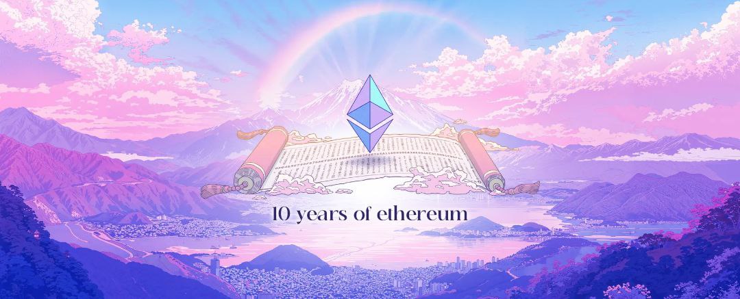 10 YEARS of <a href="/ethereum/">Ethereum</a>🎉

You can mint a 10 Years of Ethereum NFT
ethereum.org/en/10years

– Free mint, only ~$2 gas (mint when gas fees are low)
– Freely tradable on market

Might be nothing  or a stealth key for future drops &amp; sybil-proof perks.