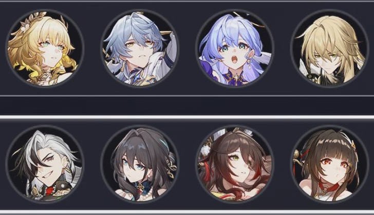 Grapesnah's tweet photo. Got my teams ready for the new hsr 3 team endgame https://t.co/9pNEfgcZQN