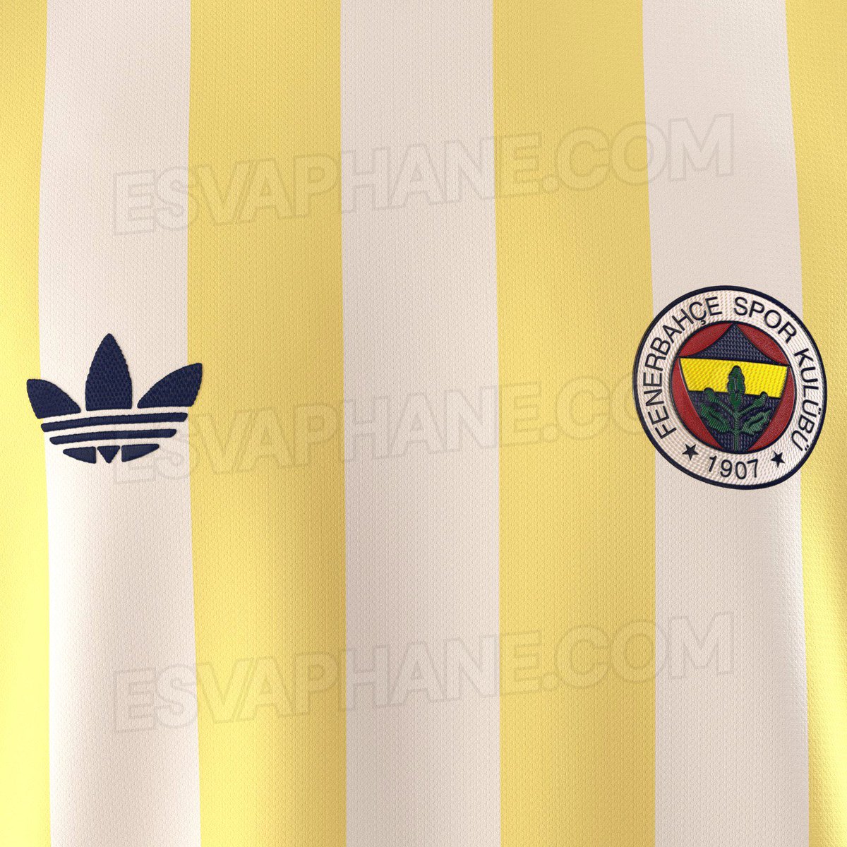 Gelecek sezon 120. yılını kutlayacak Fenerbahçe'nin 26-27 deplasman forması, Adidas Trefoil logosu ile gelecek!

🌼 Kulübün kuruluş formasını geri getiren çubuklu tasarımda kırık beyaz ve açık sarı kullanılacak.

( <a href="/esvaphane/">esvaphane</a> )