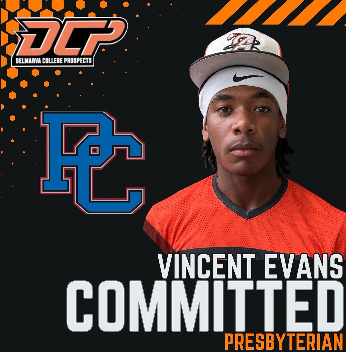 2026 Vincent Evans has committed to play at Presbyterian in Clinton, SC. The Blue Hose are a member of the D1 Big South Conference. The LHP/OF brings a dynamic skill set to the table and has athleticism off the charts #dcp #seaford #252