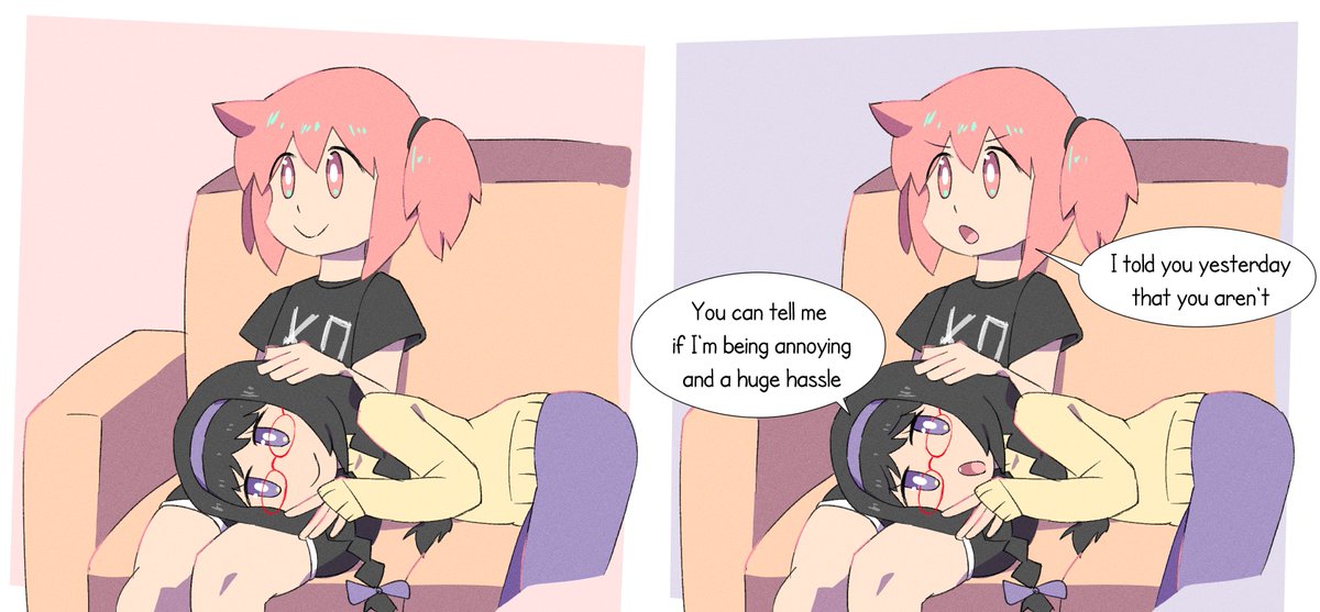 madohomu watching spongebob and scooby dooby doo