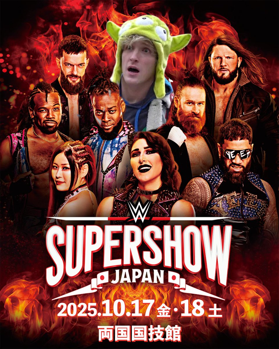 Official poster for WWE's Japan Supershow in October🔥