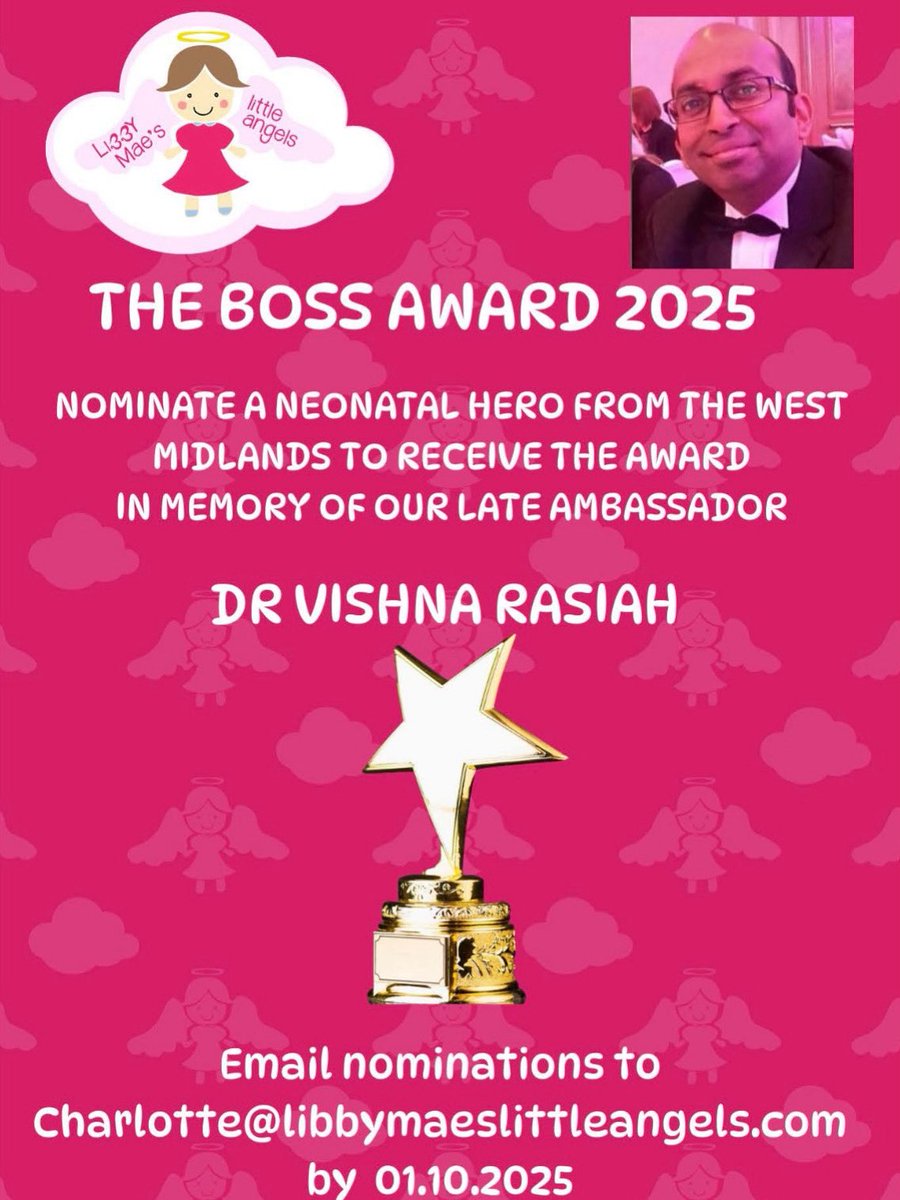 Do you know a  West Midlands Neonatal Hero? Has someone who works in Neonatal gone above and beyond? Does your Neonatal hero deserve the prestigious title of BOSS 2025? Get your nominations in 💕