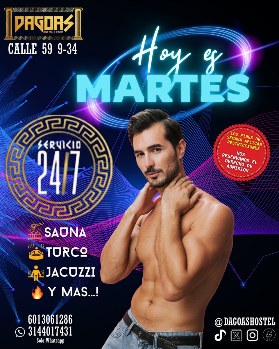 🌞 💥 ¡HOY ES MARTES EN DAGOAS!
¿Quién necesita excusas para mimarse un martes? 👀
Aquí el plan es uno solo: gozarla 24/7.

¿Pases de cortesías? ⁣⁣⁣
⁣⁣⁣⁣
✅DEBES SEGUIRNOS  y dar 💙+ 🔁 (retweet) a este tweet y TODOS nuestros posts