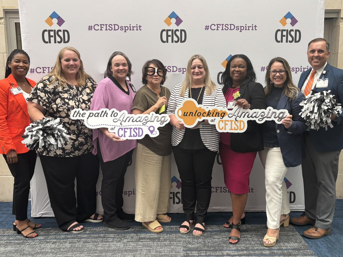 Living the dream with our amazing colleagues! Cluster 9 is ready to create incredible experiences for kids every day this year! #cfisdspirit #Cluster9 #pathtoamazing