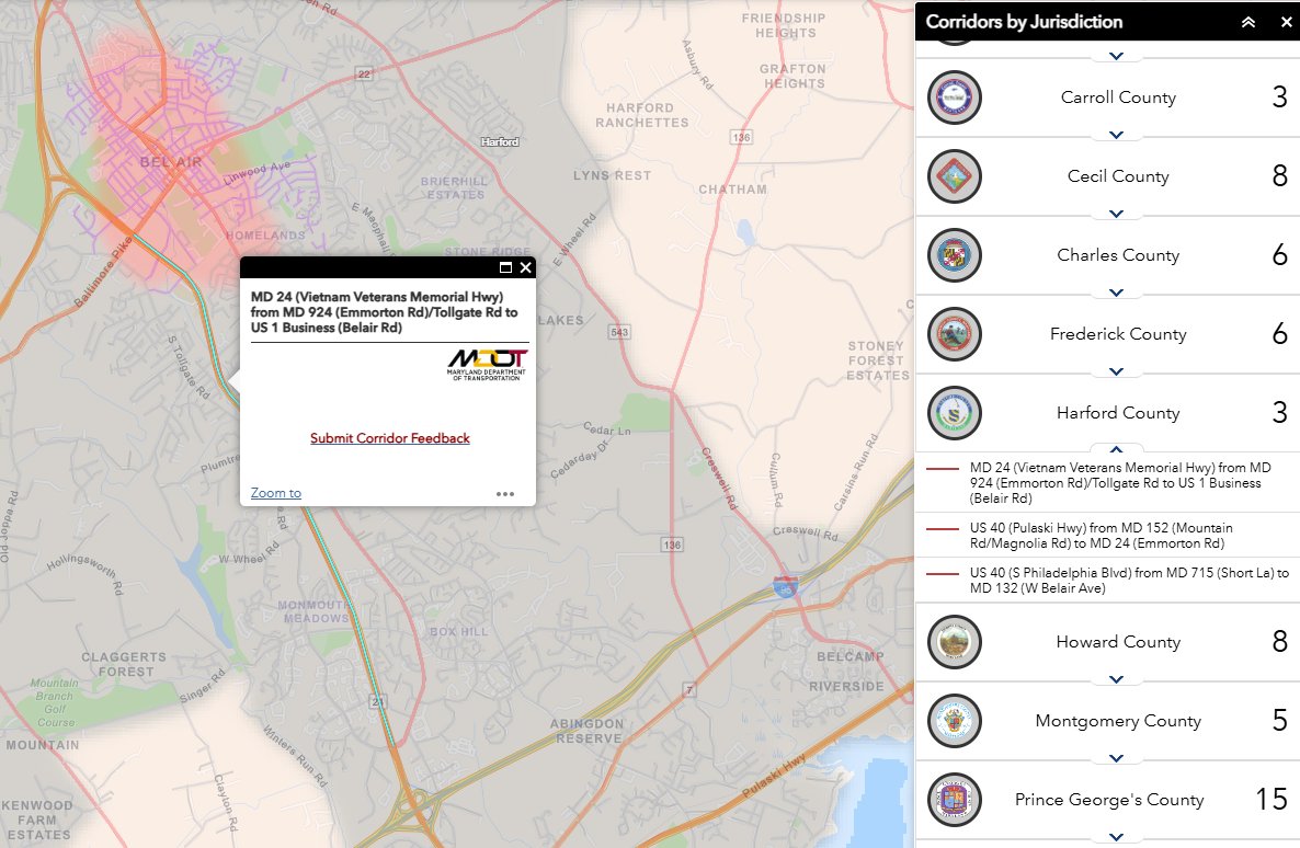 <a href="/MarylandDOT/">Maryland Department of Transportation</a> is seeking public input on making highway corridors safer for pedestrians and cyclists, corridors such as Route 24 in Harford County, which intersects with Baltimore Pike in Bel Air.
Fill out the Vulnerable Road User Assessment at this link:
maryland.maps.arcgis.com/apps/webappvie…