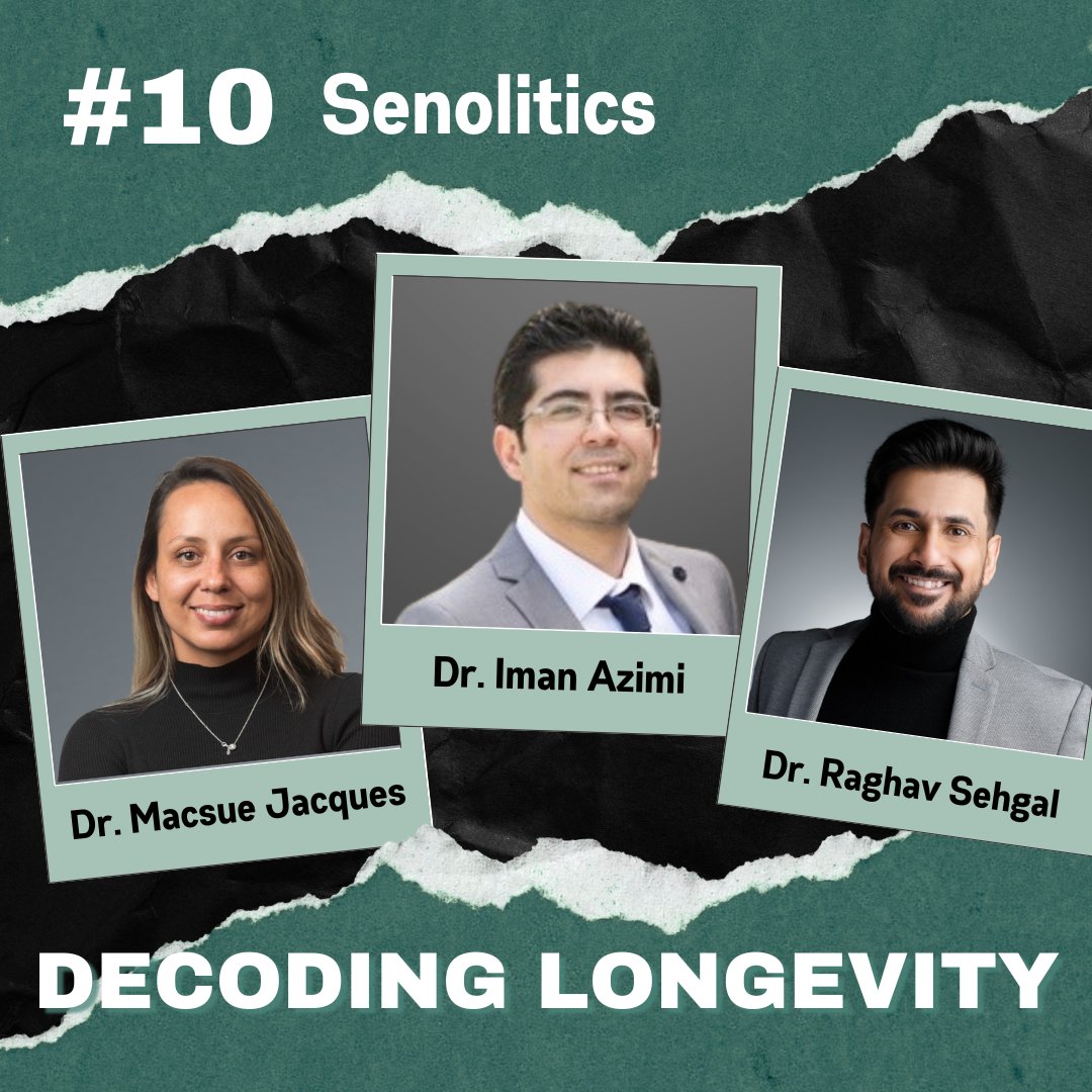 Decoding Longevity (@dcodlongevity) on Twitter photo đ§ Ep10 of Decoding Longevity drops TOMORROW!
<a href="/AzimiMonash/">Iman Azimi</a> joins us to discuss senolytics & why aging cells arenât all the same. His new study using single-cell imaging challenges how we target senescence.
Hosts: <a href="/rv_sehgal/">Raghav "RV" Sehgal</a> & <a href="/MacsueJ/">Macsue Jacques</a>
#Longevity #Senolytics #AgingScience đ§ Ep10 of Decoding Longevity drops TOMORROW!
<a href="/AzimiMonash/">Iman Azimi</a> joins us to discuss senolytics & why aging cells arenât all the same. His new study using single-cell imaging challenges how we target senescence.
Hosts: <a href="/rv_sehgal/">Raghav "RV" Sehgal</a> & <a href="/MacsueJ/">Macsue Jacques</a>
#Longevity #Senolytics #AgingScience