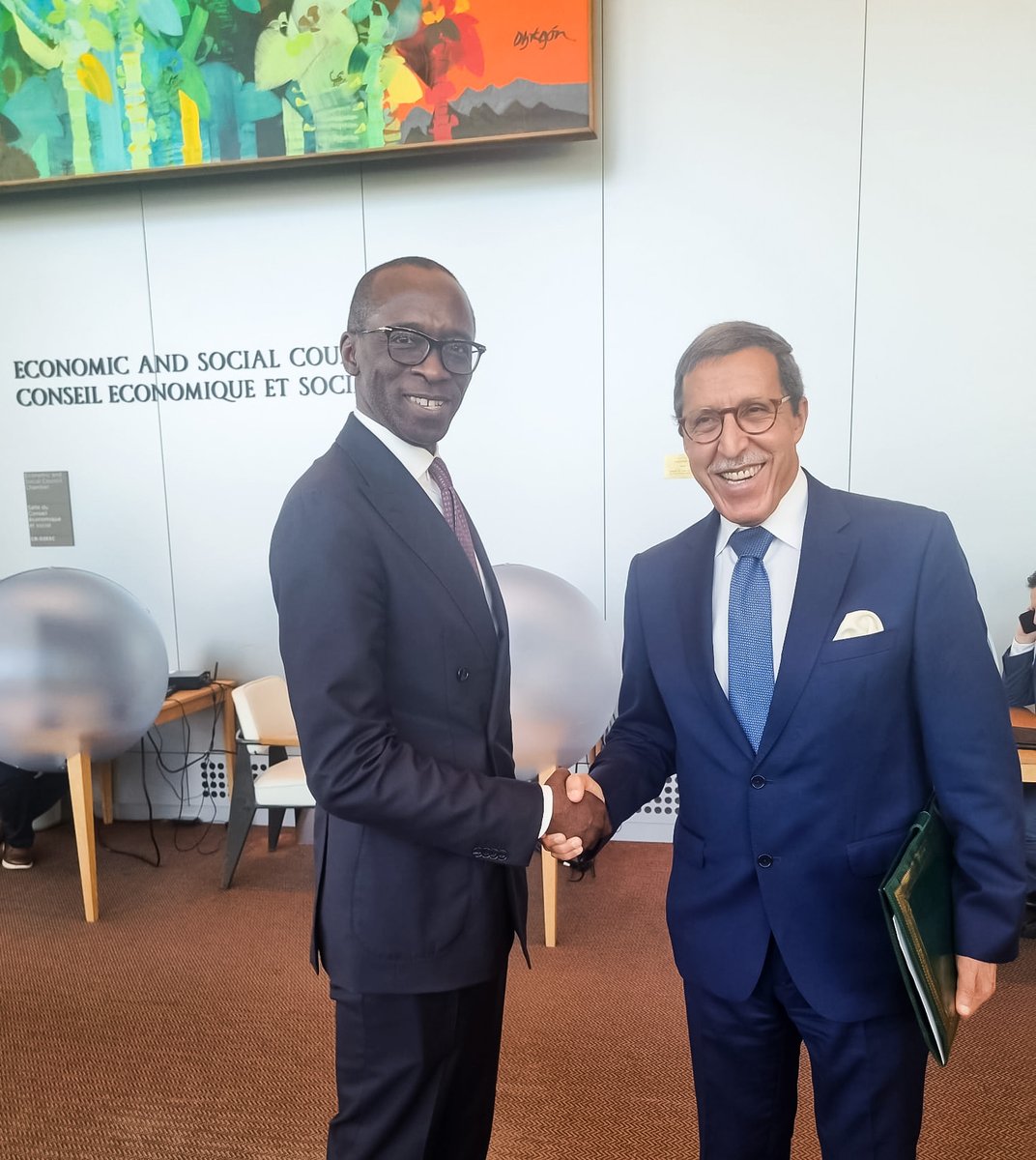 Grateful for the opportunity to meet H. E. Omar Hilale, Permanent Representative of Morocco to the United Nations in New York <a href="/Morocco_UN/">Morocco Mission to the UN-NY</a> yesterday. We had an insightful discussion last month on my candidacy for the ICJ, my enduring commitment to international law, and the