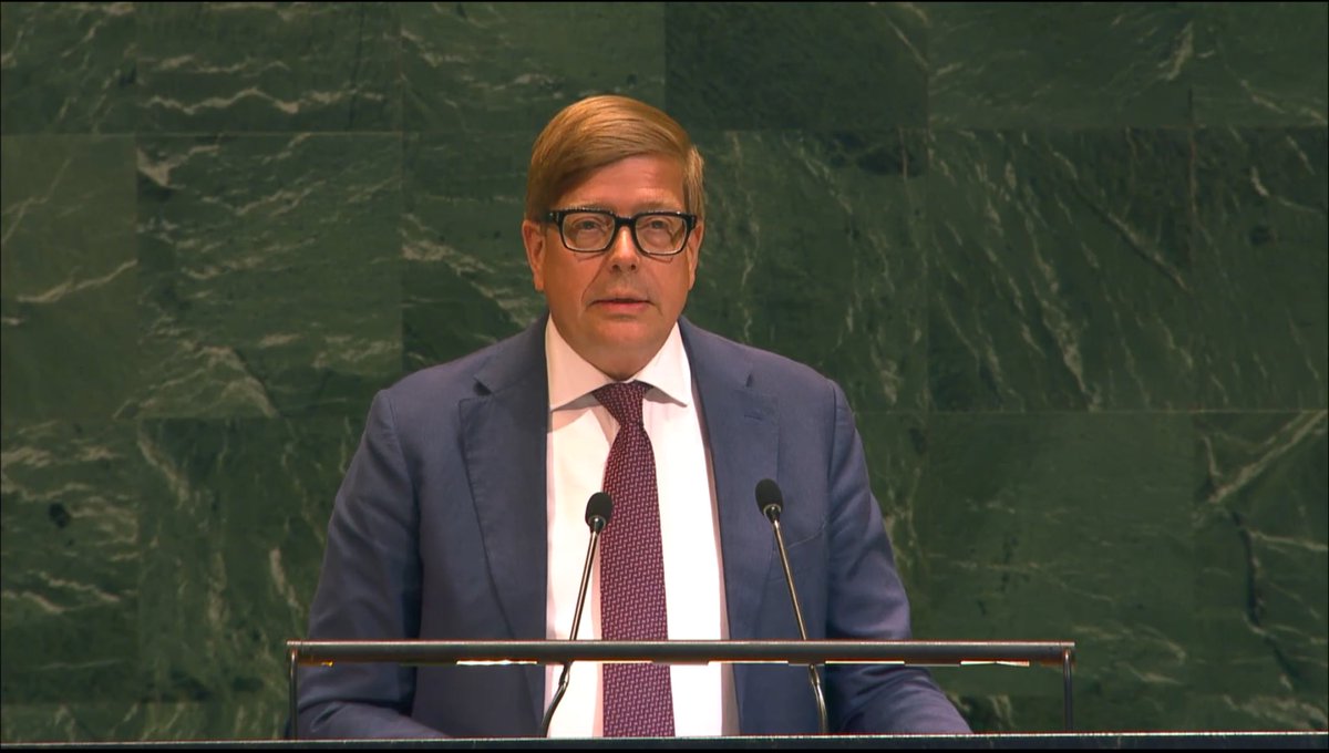 Permanent State Secretary <a href="/jukka_salovaara/">Jukka Salovaara</a> delivered 🇫🇮statement at the Two-State conference:

1/2
“Finland is firmly committed to the two-state solution. We have been supporting Palestinian state-building efforts both politically and through development cooperation for decades”