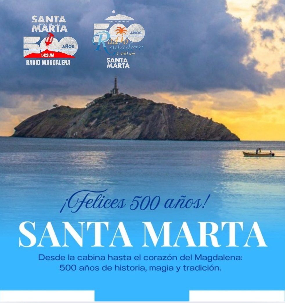¡Feliz Cumpleaños Santa Marta! ✨️✍️

Hoy, cuando el calendario marca cinco siglos desde aquel 29 de julio de 1525, Radio Magdalena y Radio Rodadero rinden homenaje a la primera ciudad fundada de manera permanente en el territorio colombiano: Santa Marta, Perla del Caribe y