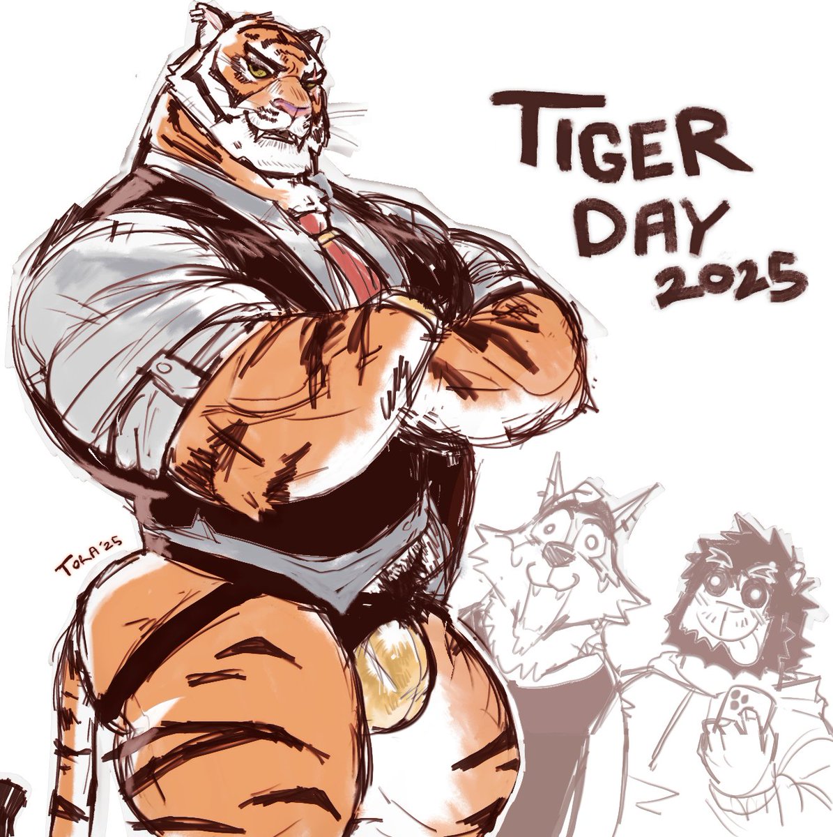 I rise from the grave for Tiger Day!!!!! Here's an Oscar. Happy Tiger Day 🐯💛!