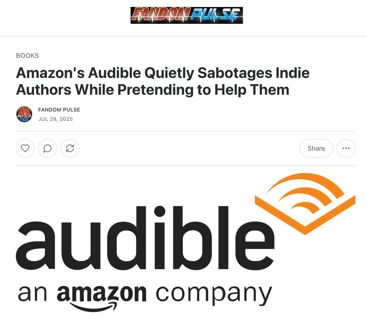 Amazon's Audible Quietly Sabotages Indie Authors While Pretending to Help Them