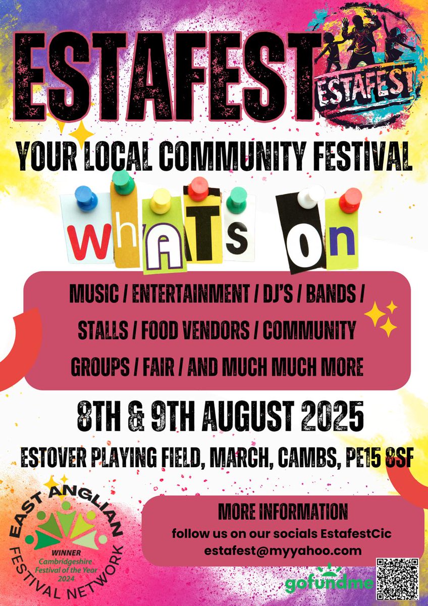 The team are looking forward to what undoubtedly will be another excellent #Estafest on 8th &amp; 9th August. So much is planned to see and do and remember it won the East Anglian Festival of the Year in 2024.  We will be there – and we hope to see you there too.