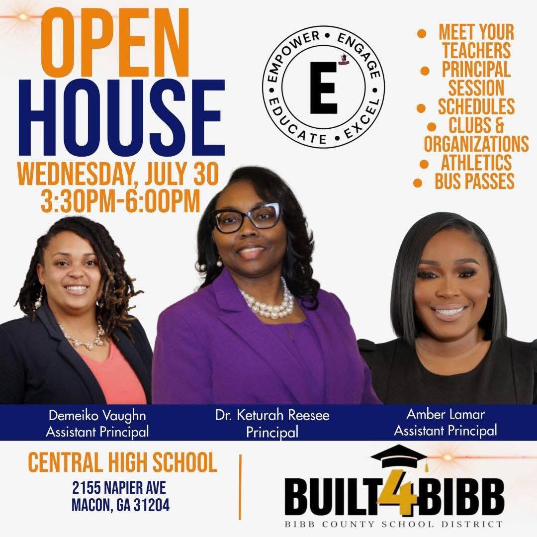 REMINDER: OPEN HOUSE is tomorrow at C’s House. Come out and meet your NEW principal, teachers, + more!

July 30th, 2025
3:30pm-6:00pm #WeLead