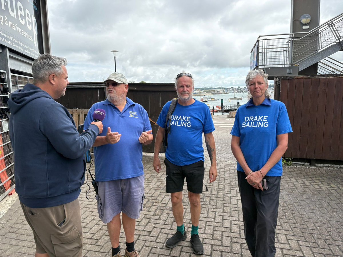 DrakeSailing's tweet photo. We’re going to be on the radio!!! 📻 
This morning some of our volunteers spoke to BBC Radio Devon about Drake Sailing. The interview will be broadcast on the BBC Radio Devon Breakfast show either Thursday or Friday morning and will be available on the BBC Sounds app for a month https://t.co/uHxGTb2gxh