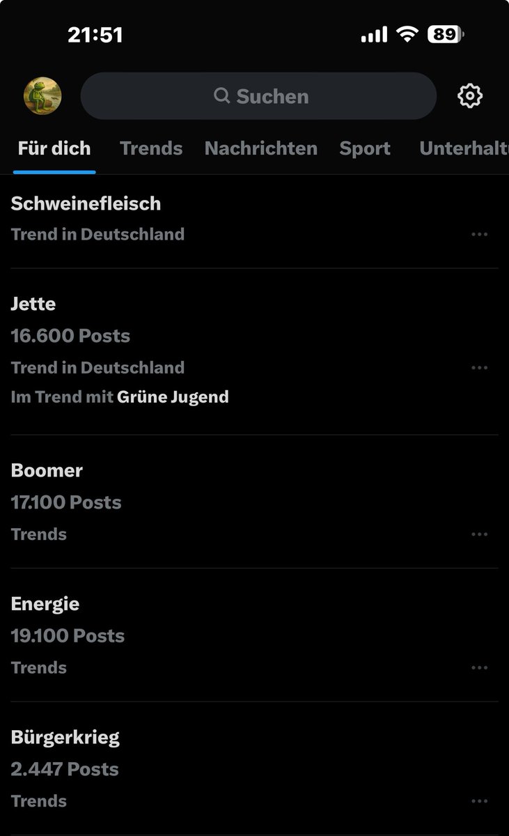 Sehr gut. Wir brauchen hier einen Trend zum Schweinefleisch.