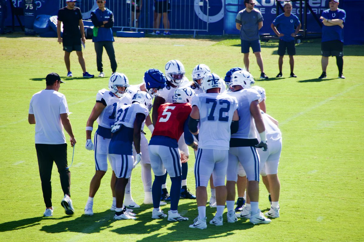 Another day at colts training camp, had so  much fun today meeting  Anthony Richardson, Riley, Leonard and Daniel Jones and asking them questions about the position, super fun day
