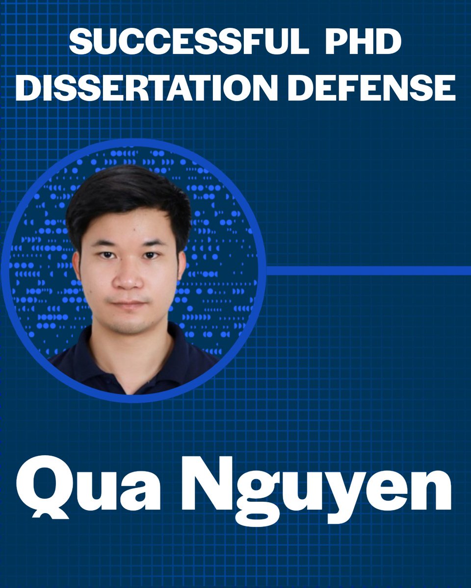 Congratulations to Qua Nguyen on his doctoral defense! Dr. Nguyen successfully defended his dissertation on “Hybrid Array and Privacy-Preserving Signaling Optimization for NextG Wireless Communications” on Tuesday, July 22. 
Read the abstract: i2s-research.ku.edu/i2s-masters-do…