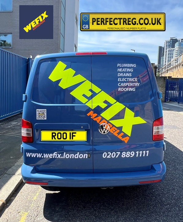 PerfectReg's tweet image. Check out the latest #Privatereg we secured for
@CharlieM_OBE &amp;amp; @WeFix_London  

ROO 1F 🔥

As WeFix London specialise in Roofing, what could be more perfect!

Send us a tweet if you see ROO 1F or any other @WeFix_London vehicles on the road!🚙

#ROO1F #Perfectreg #WeFixLondon