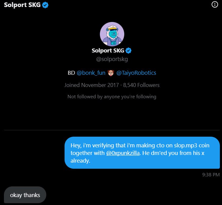 $slop.mp3 now is official CTO token!

Bjh8TcTJs1awbsWxQuTd9id61rhKM1ra9CtYRkTMbonk