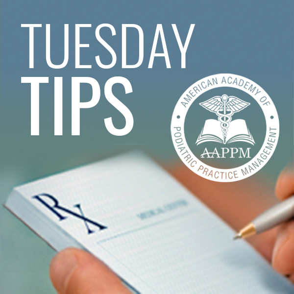 Learn to stabilize newly hired staff and build a more resilient podiatric office team. Check your email inbox for tips from Tina Del Buono, a Practice Management Performance Coach, Consultant and Mentor.