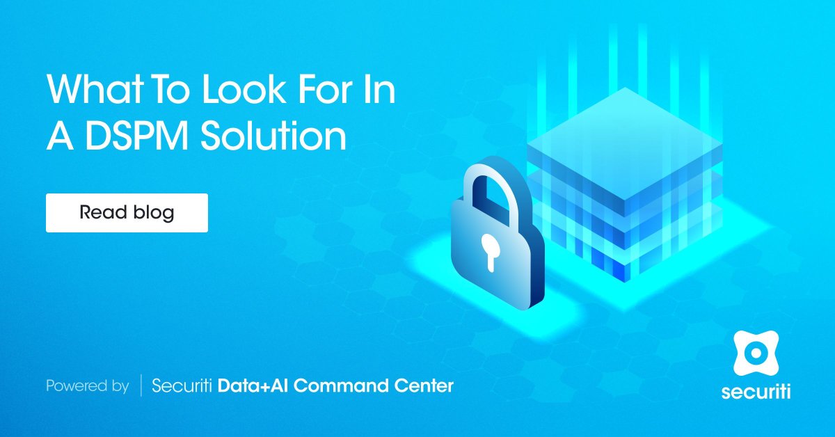 Upgrade your #DataGovernance with the right #DSPM solution!  Discover insights from GigaOm's DSPM vendor comparison and learn how Securiti's Data Command Center offers a unified approach to data &amp; AI security. Learn more: buff.ly/g0Ac34y 

#Cloud #AI #Securiti