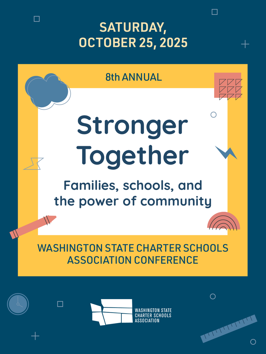 We’re excited to announce this year’s WA Charters annual conference: Stronger Together: Families, Schools, and the Power of Community.

Registration is now open—reserve your spot today and be part of this powerful day of learning, connection, and action. web.cvent.com/event/42dc6b0b…