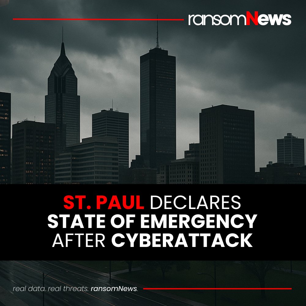 🚨 St. Paul declares state of emergency after cyberattack

City of St. Paul detected a targeted cyber intrusion around July 25, forcing shutdown of city Wi‑Fi, online payments, library systems, and internal apps.

No ransom demand reported.
Governor Walz activated Minnesota