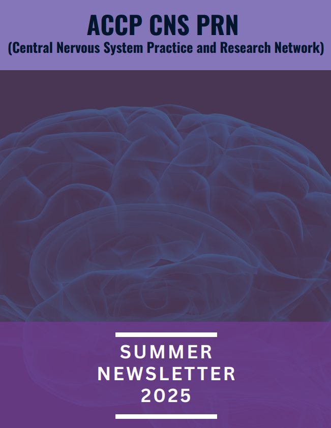 accpcnsprn's tweet photo. Be sure to check out the ACCP CNS PRN Summer Newsletter! Get to know your fellow members via spotlight profiles, and check out some new literature and clinical pearls. Access via the ACCP communities website at https://t.co/bE2C486rOP https://t.co/C3dPOsiKOB