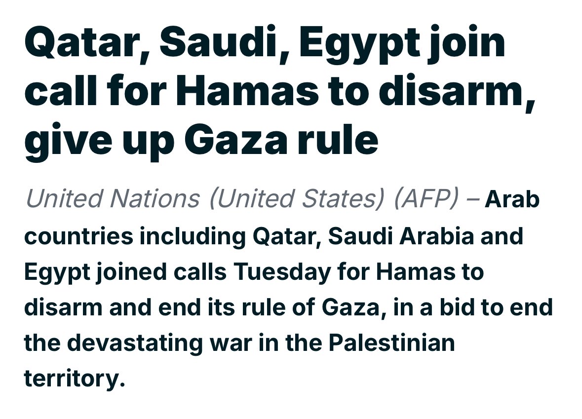 BREAKING: Arab nations unite in the call for an end to Hamas’ rule in Gaza, &amp; for the terrorist organisation to hand over weapons to the Palestinian Authority.

Pray for peace. 🕊️

🇸🇦🇶🇦🇪🇬

france24.com/en/live-news/2…