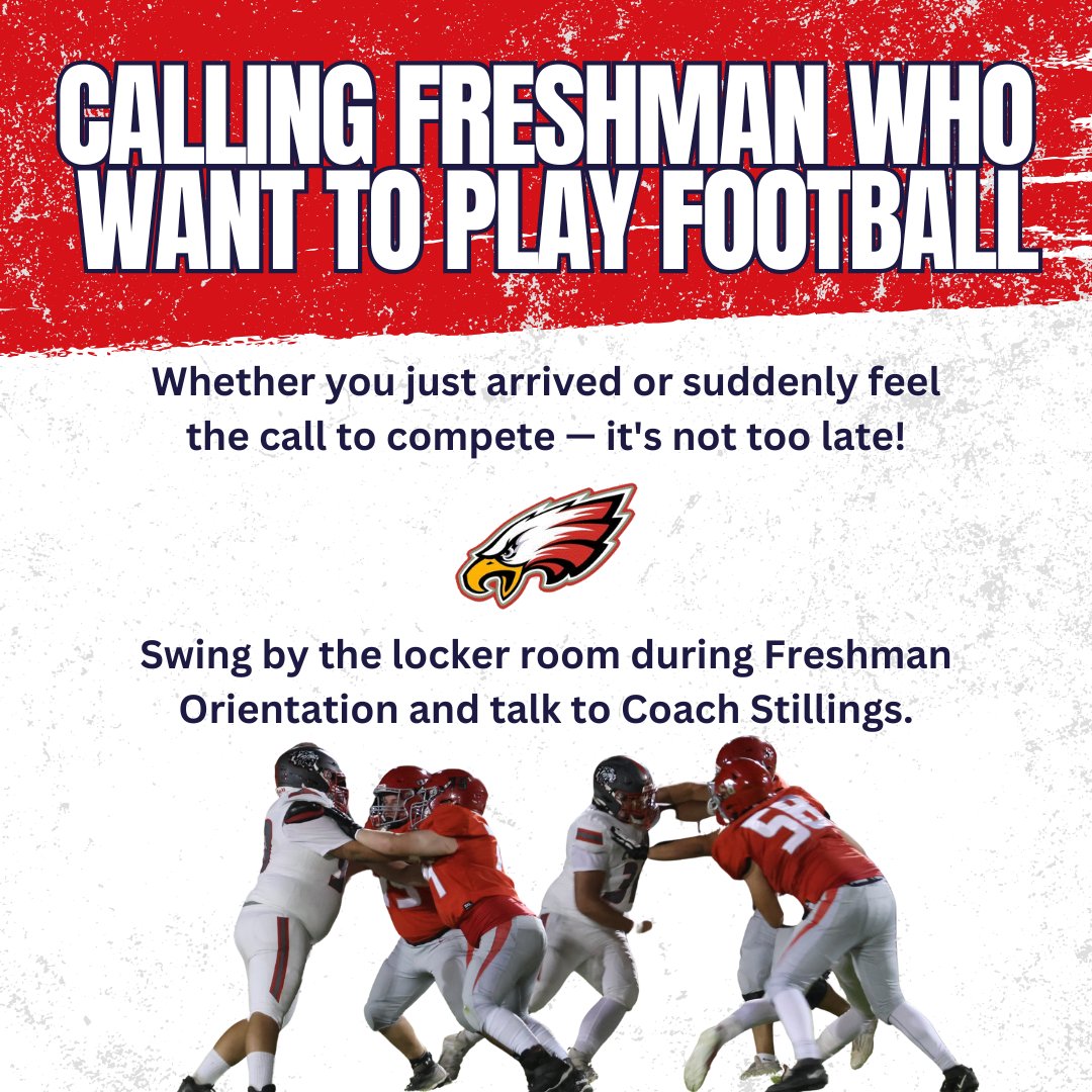 Welcome to Ironwood Class of 2029! 

Are you new to Ironwood? Feeling that itch to lace up and hit the field? 🏈 

Whether you’re new on campus or just caught the football fever — it’s not too late to suit up!

Stop by the locker room during Freshman Orientation tomorrow and meet