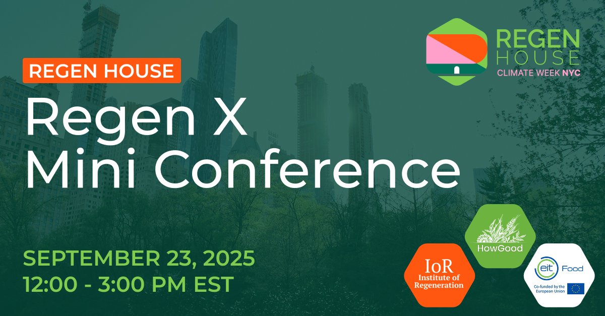 HowGood (@howgoodratings) on Twitter photo At #REGENHOUSEClimateWeekNYC, HowGood will host a dynamic session bringing together 100 executives across #retail, #brand, and #ingredient supplier sectors to facilitate business transactions on #regenerative ingredients and products. 
Request an invite: lu.ma/regen-x-confer… At #REGENHOUSEClimateWeekNYC, HowGood will host a dynamic session bringing together 100 executives across #retail, #brand, and #ingredient supplier sectors to facilitate business transactions on #regenerative ingredients and products. 
Request an invite: lu.ma/regen-x-confer…