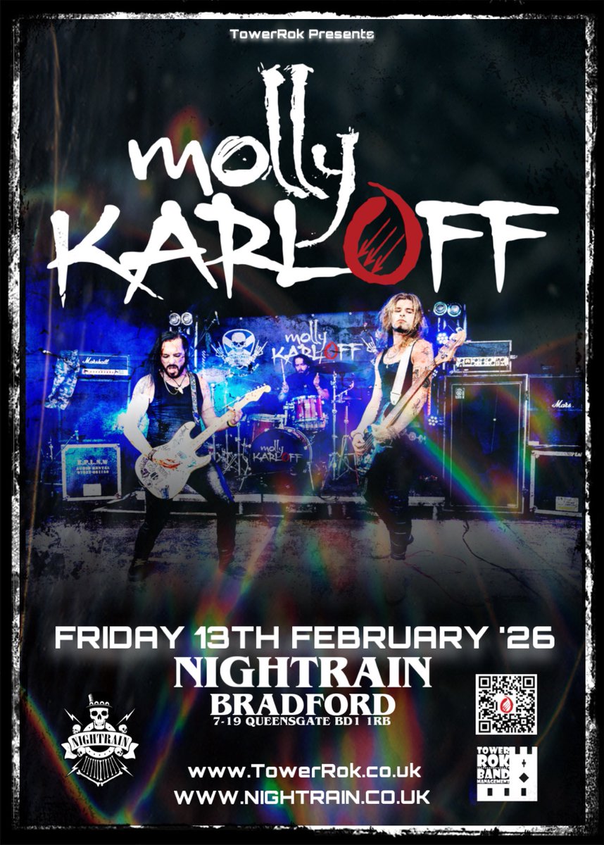 Nightrain Music Venue - Bradford (@nightrainvenue) on Twitter photo 💥NEW SHOW💥
‼️MOLLY KARLOFF‼️
🏴 England-based alternative rock/metal known for its powerful riffs, catchy grooves, and high-energy performances🔥
Check them out 👇🏻
universe.com/events/molly-k…
<a href="/mollykarloff/">mollykarloff</a>
<a href="/gigseekr/">gigseekr</a>
<a href="/BradfordMusicSc/">Bradford Music Scene</a>
<a href="/YorkshireGigGui/">Yorkshire Gig Guide</a>
<a href="/YorkshireMC/">Yorkshire Music Collective</a> 💥NEW SHOW💥
‼️MOLLY KARLOFF‼️
🏴 England-based alternative rock/metal known for its powerful riffs, catchy grooves, and high-energy performances🔥
Check them out 👇🏻
universe.com/events/molly-k…
<a href="/mollykarloff/">mollykarloff</a>
<a href="/gigseekr/">gigseekr</a>
<a href="/BradfordMusicSc/">Bradford Music Scene</a>
<a href="/YorkshireGigGui/">Yorkshire Gig Guide</a>
<a href="/YorkshireMC/">Yorkshire Music Collective</a>
