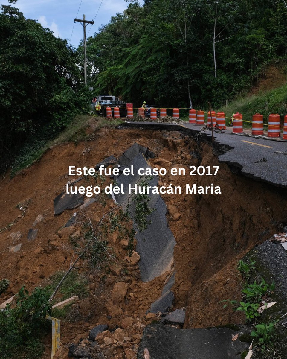 Sabías que 1 Huracán en Puerto Rico puede causar hasta 70,000 derrumbes? Este fue el caso en el 2017 luego del Huracán María.